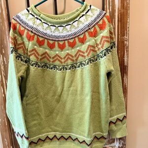 Boutique NWOT never worn 100% polyester sweater. Size S beautiful colors.